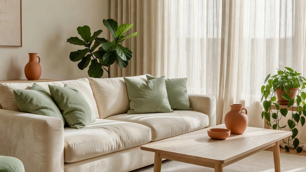 calm inviting living room