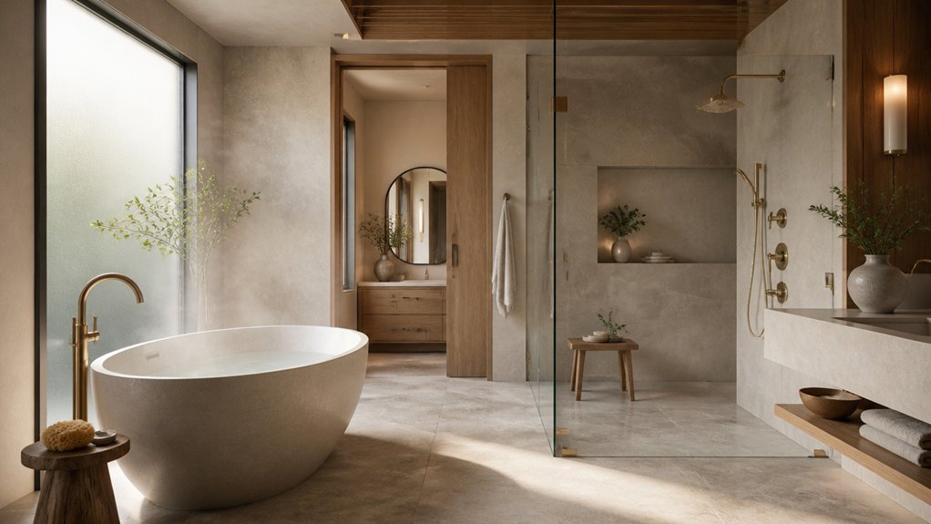 integrated spa bathroom design