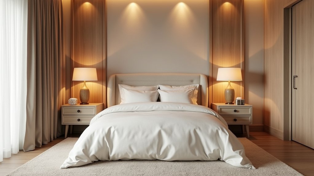 Primary Bedroom Design Ideas layered warm bedroom lighting