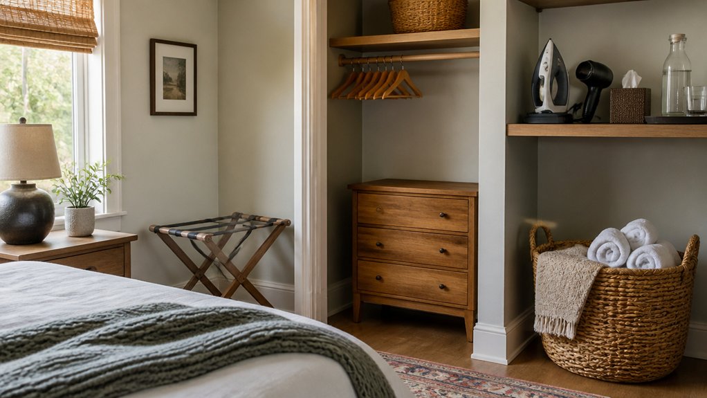 organized accessible guest essentials