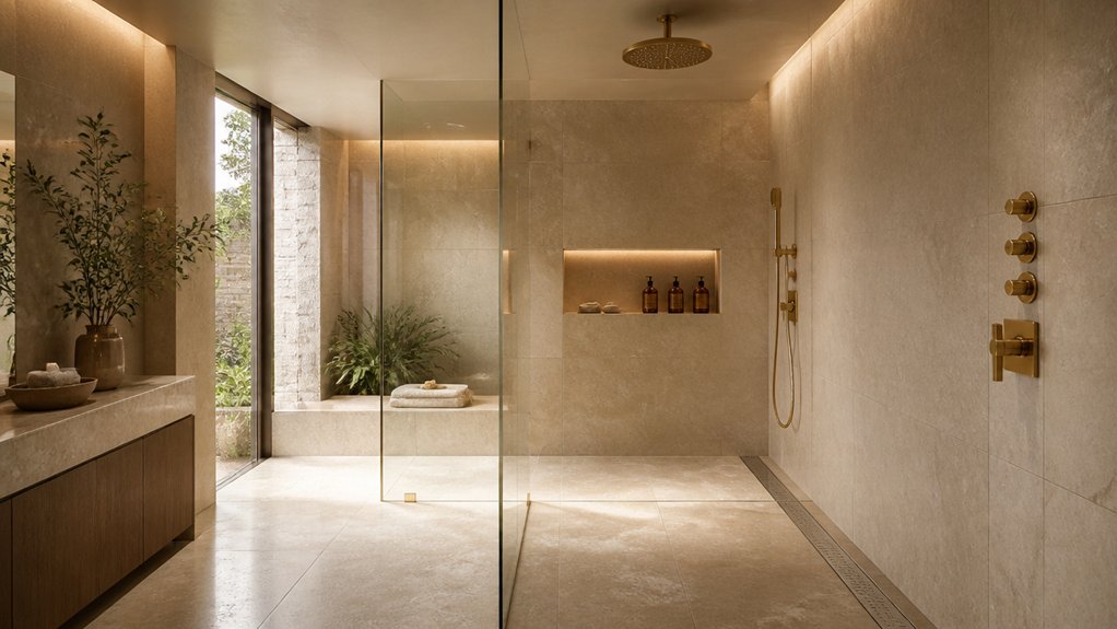 select shower fixtures storage
