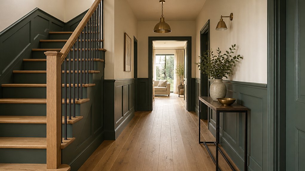 two tone hallway color scheme