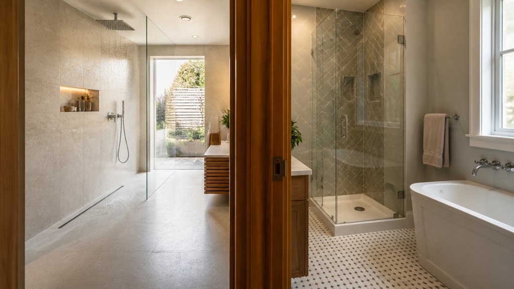 wet room vs traditional bathroom